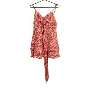 Shein Red and White Heart Romper Dress